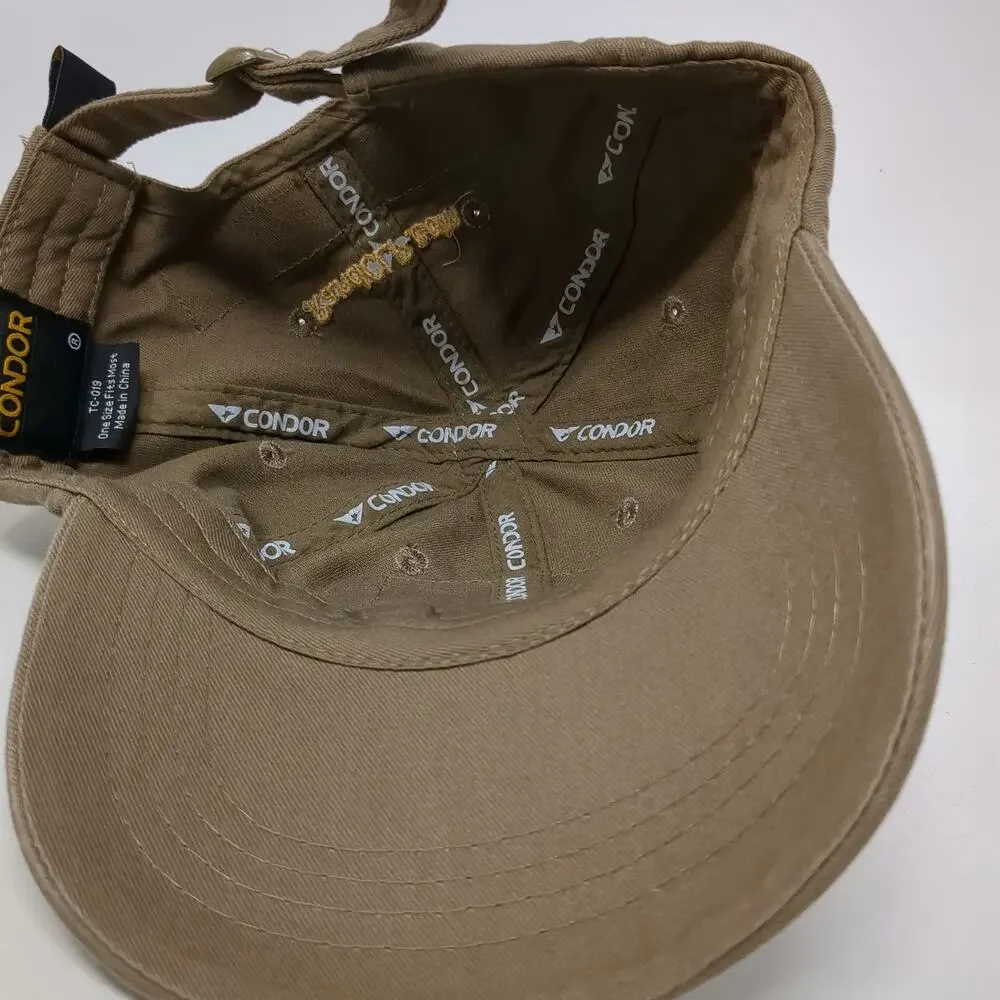 Condor Baseball Cap Brown One Size American Flag Patch Tactical RandCLP Hat